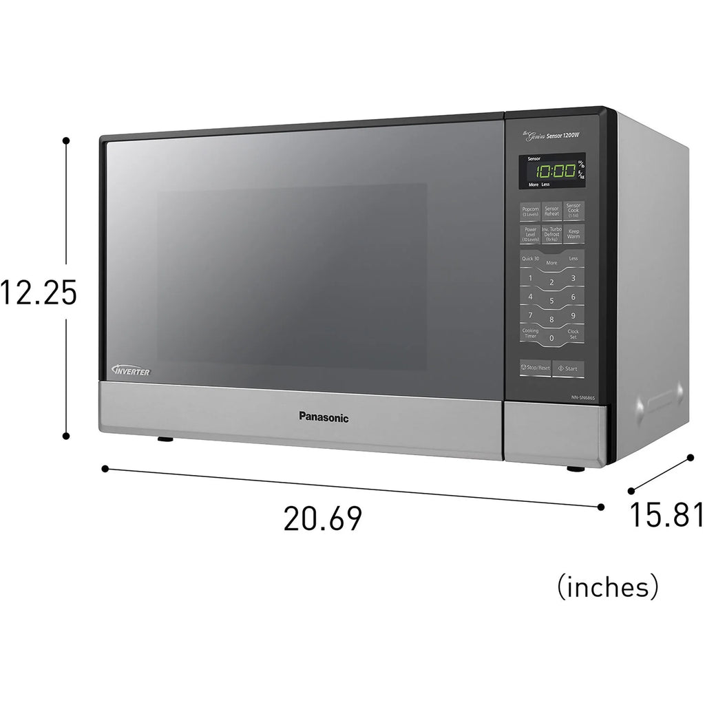 Panasonic 1.2 Cu. Ft. Countertop Microwave Oven with Inverter and Genius Sensor S4085
