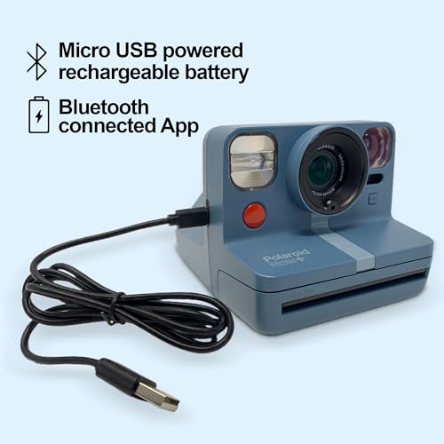 Polaroid Now+ Blue Gray Instant Film Camera with Bonus Lens Filter Set W45365