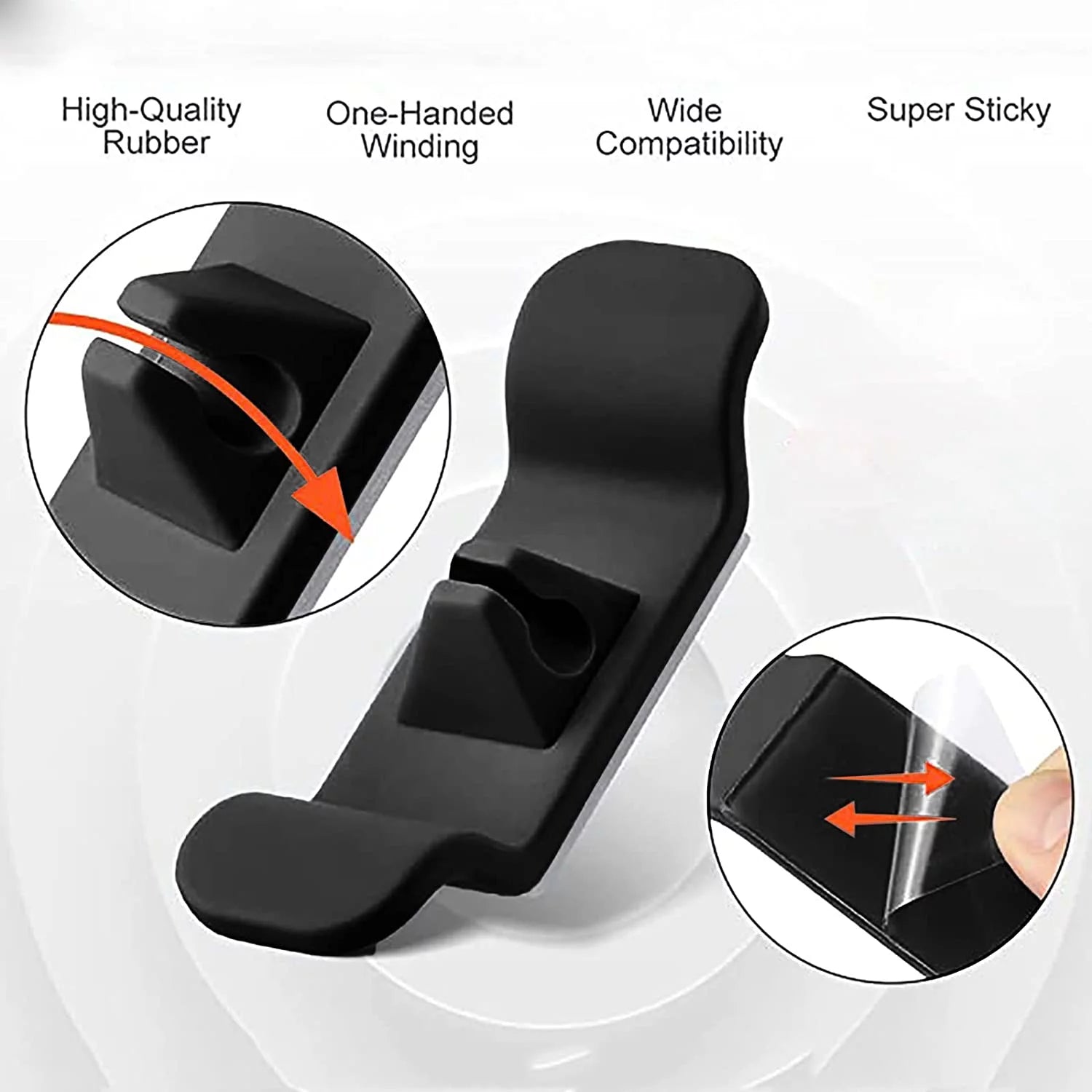 Cord Organizer Self-Adhesive Winder for Small Home Appliances (Black) K741