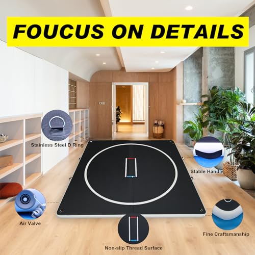 Inflatable Wrestling Mat for Adults & Kids with Air Pump, Portable MMA Training Mat Z465