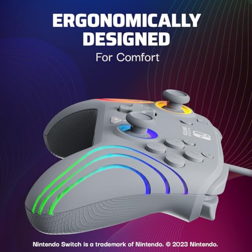 PDP Afterglow Wave Wireless RGB Gaming Controller for Nintendo Switch, Black I1528
