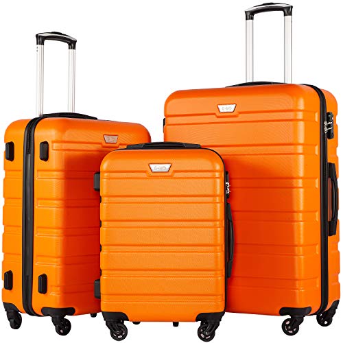 Coolife Luggage 4 Piece Set Spinner Hardshell TSA Lock P1083