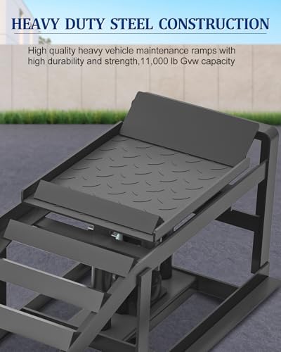 Hydraulic Car Ramps, 4-Position Adjustment, 5T Capacity, Low Profile I6327