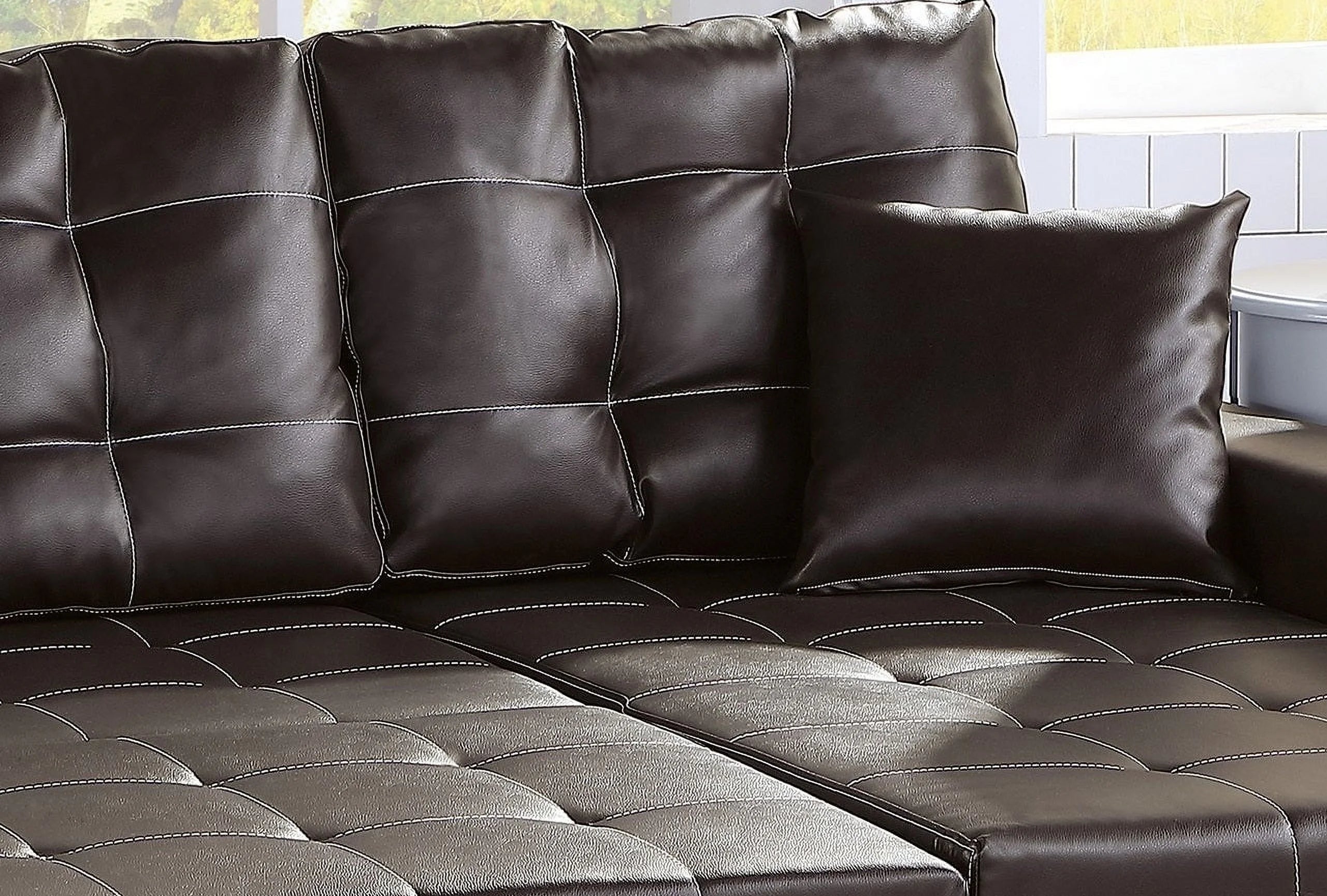 Amir Convertible Sectional Sofa Bed with Storage - Espresso L179