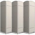 Sorbus 8-Panel Black Room Divider, 6 ft Tall Folding Privacy Screen T242