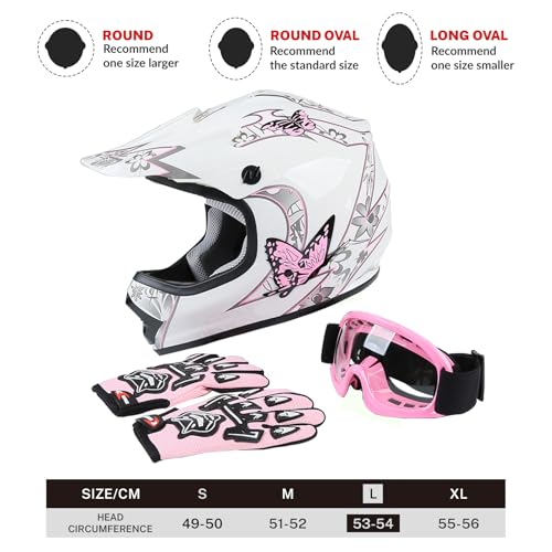 SLMOTO Dot Youth Kids Motocross Helmet Red Spider Design with Goggles and Gloves F254987