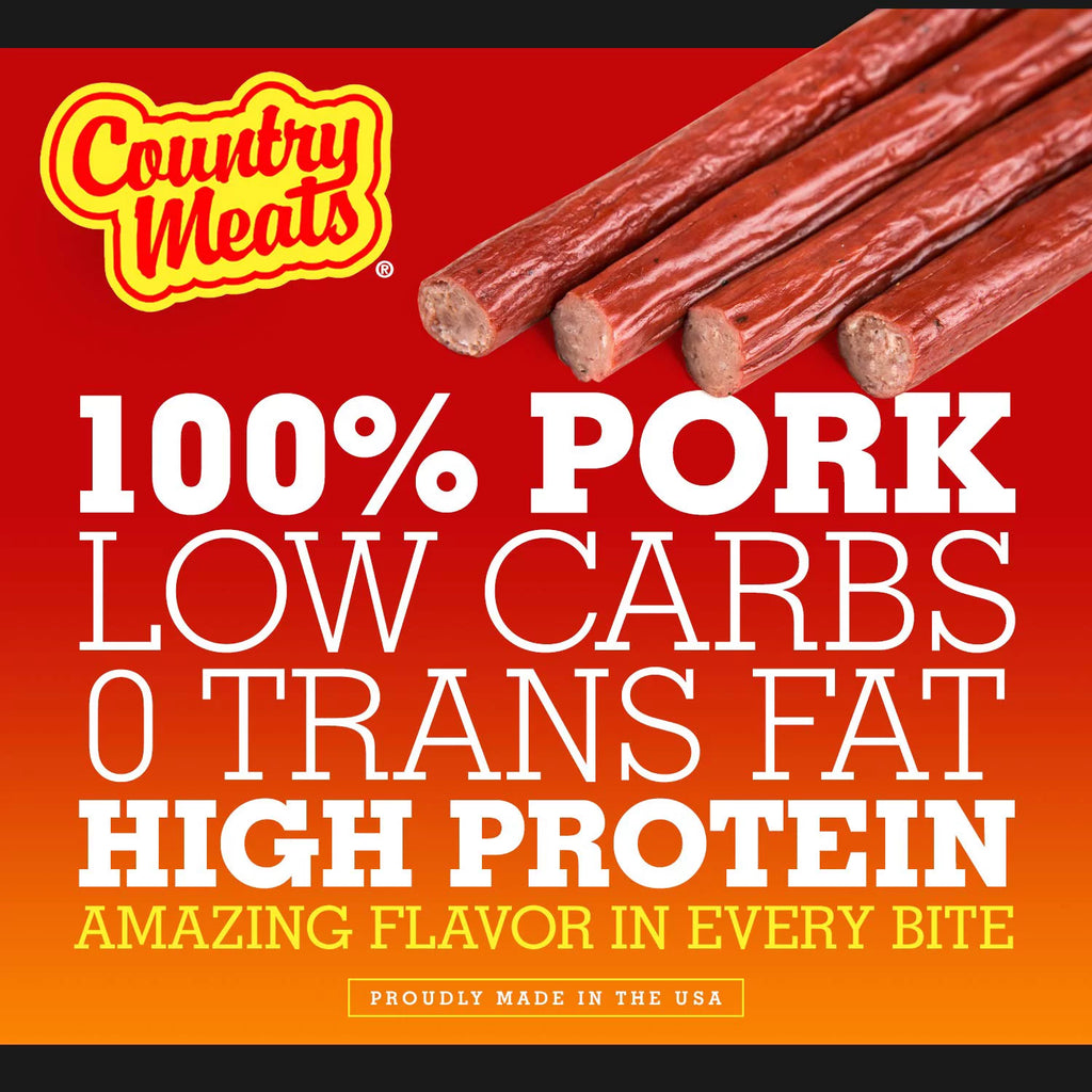 Country Meats High Protein Keto Friendly Meat Sticks Variety Pack O134192