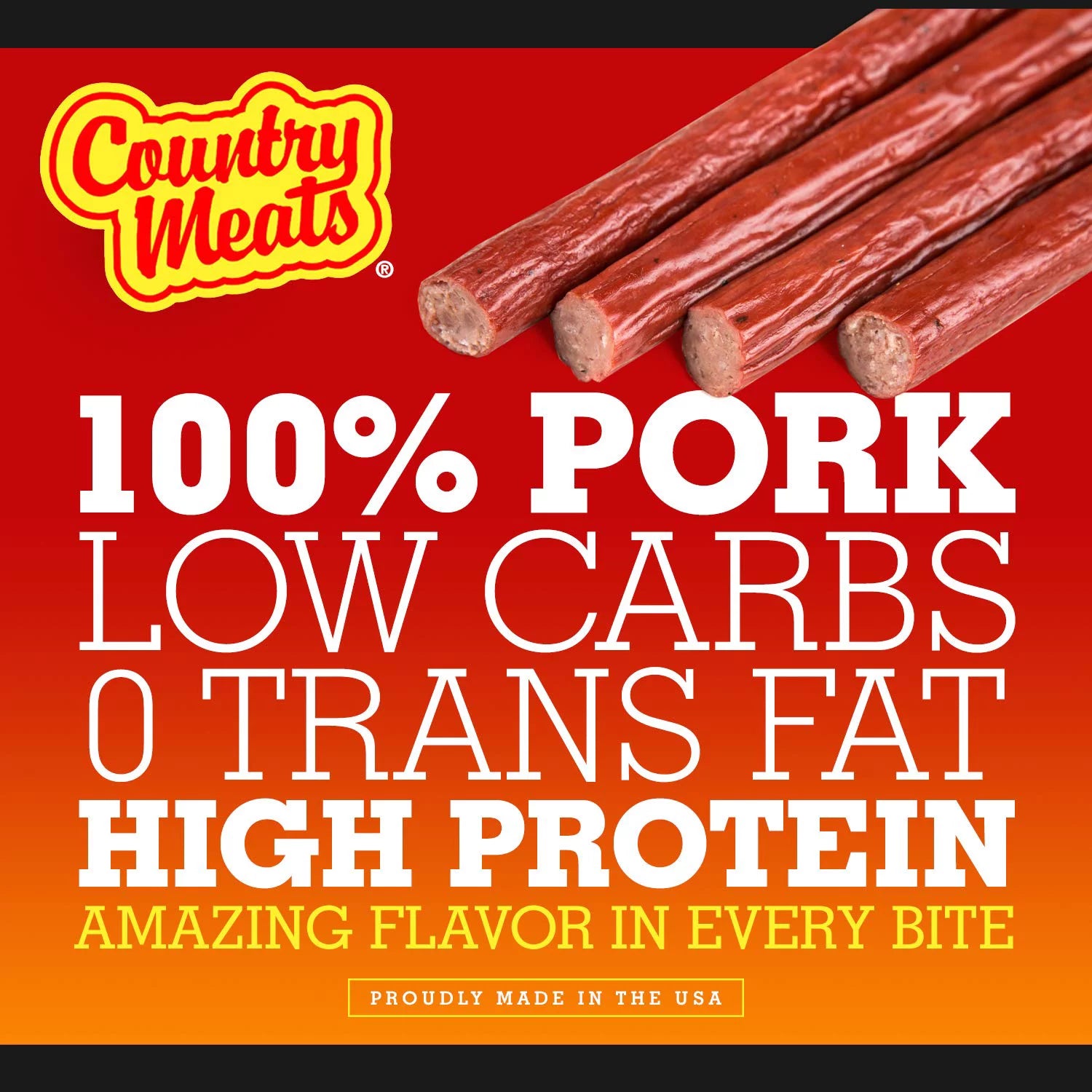 Country Meats High Protein Keto Friendly Meat Sticks Variety Pack O134192