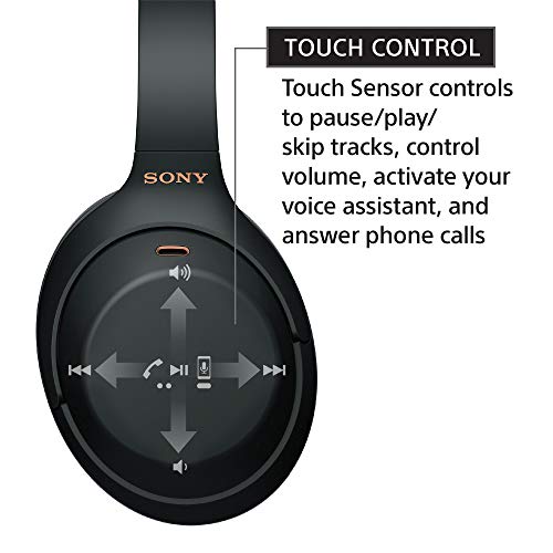 Sony WH-1000XM4 Wireless Noise Canceling Overhead Headphones with Mic, Black M386335