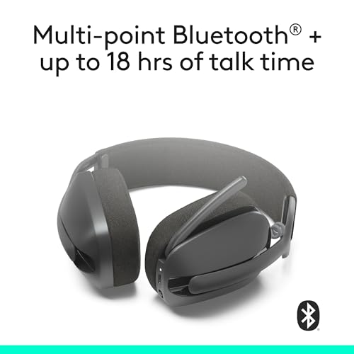 Logitech Zone Vibe 100 Wireless Over Ear Headset with Noise Canceling Microphone, Off White A852