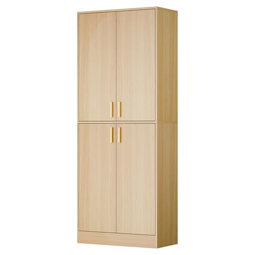 Cozy Castle 71" Tall Kitchen Pantry Cabinet with Doors and Shelves, Gray R70739
