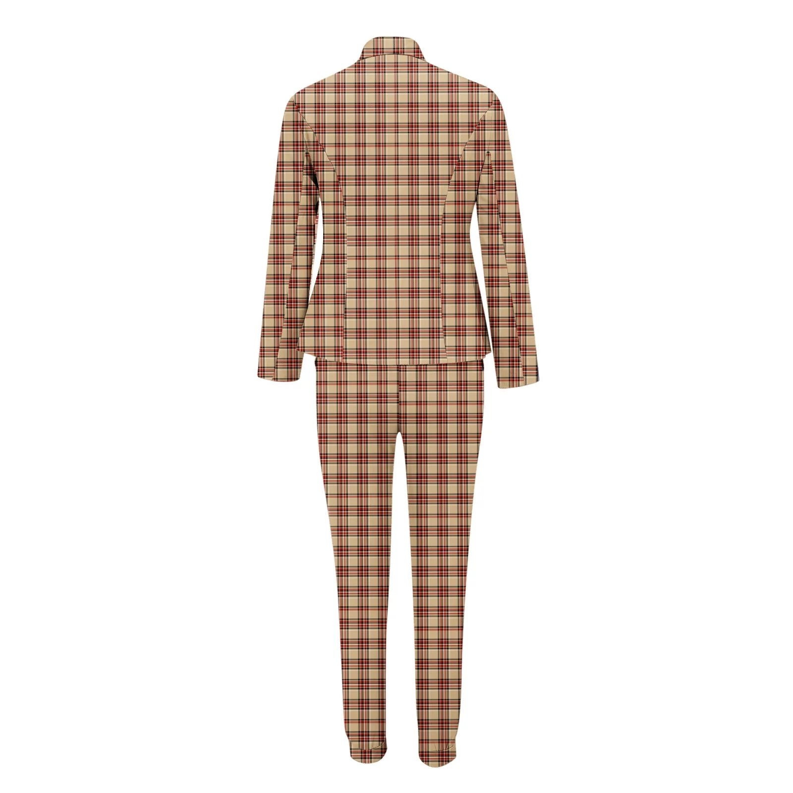 90s Women's Casual Long Sleeve Drawstring Suit Pants Set B465920