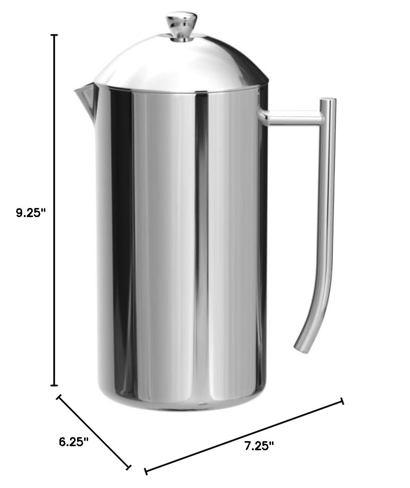 Frieling Double-Walled Stainless-Steel French Press Coffee Maker, 17 oz D60799