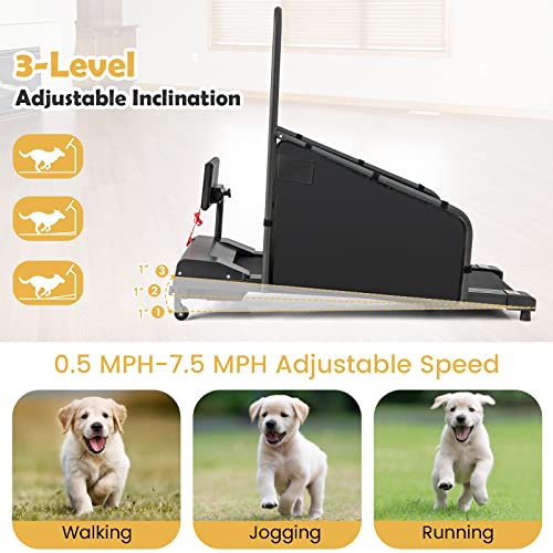 Goplus Dog Treadmill Pet Running Machine for Small/Medium Dogs Indoor Exercise with Remote Control N151