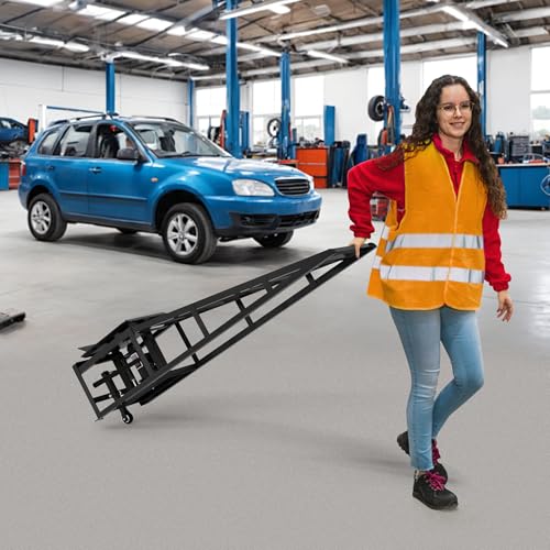 2 Pack Hydraulic Car Ramps 11050LBS High Lift 9"-14.2" Heavy Duty Steel M6524