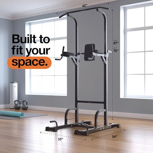 Power Tower Pull Up Bar Dip Station for Home Gym, 440LBS Capacity N2352