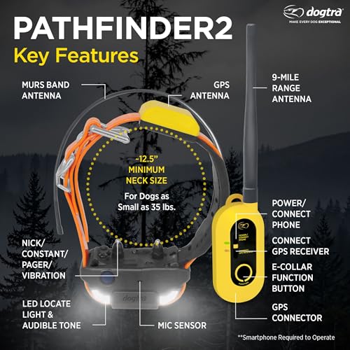 Dogtra Pathfinder 2 GPS Dog Tracker e Collar 9 Mile Range Waterproof Y2564