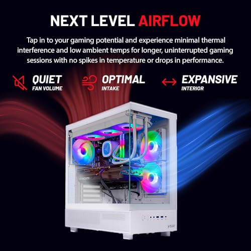 Skytech Azure Gaming PC Desktop, Ryzen 7 9700X, RTX 4060, 2TB SSD, 32GB RAM C74326
