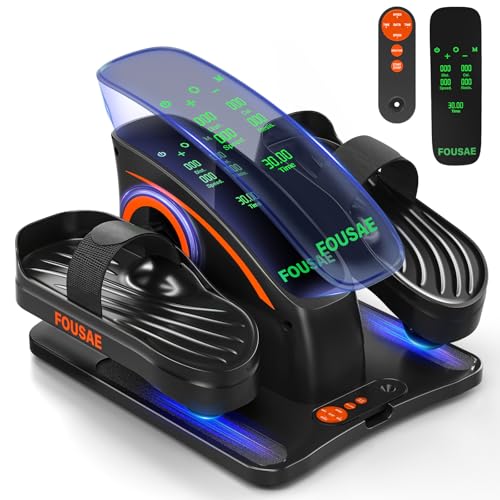 Under Desk Elliptical, 6 Adjustable Resistance & 15 Speeds Leg Exerciser for Seniors L867