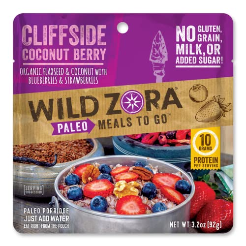 Wild Zora Paleo Freeze Dried Meals for Backpacking & Camping, Gluten Free, Variety 7-Pack C34212