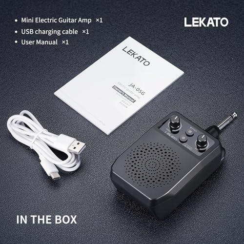 LEKATO Mini Electric Guitar Amp 5W Bluetooth Portable with 4 Effects A139