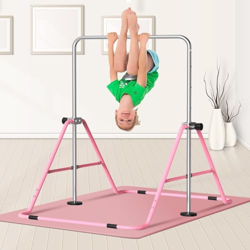 FBSPORT Gymnastics Bar for Kids, Adjustable Height, Folding W6973