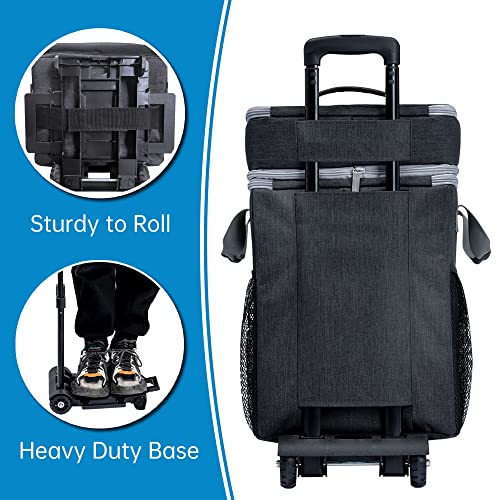 72-Can Rolling Cooler, Leakproof Insulated Bag with Wheels and Handle H114353