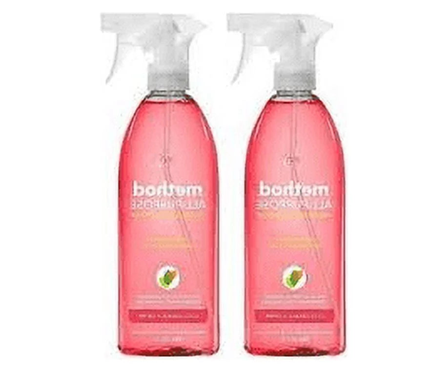 Method All Purpose Natural Surface Cleaner, Pink Grapefruit, 28 oz, 2-Pack Q23562