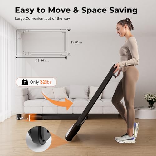 SupeRun Walking Pad, Under Desk Treadmill with Remote Control, 2.5 HP Y8357