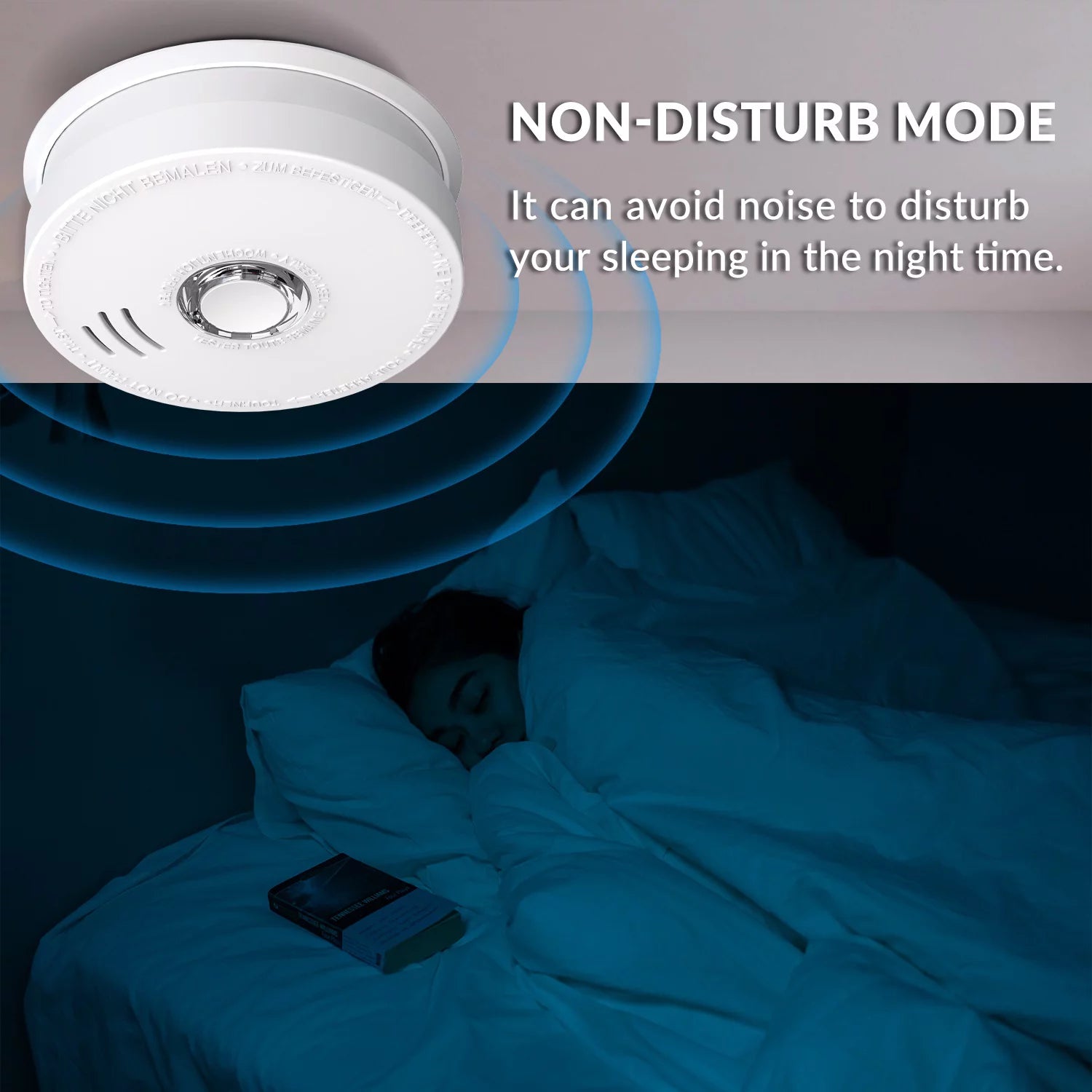 SITERWELL Smoke Detector 2 Pack, Photoelectric Sensor, 9V Battery Operated Fire Alarm S991