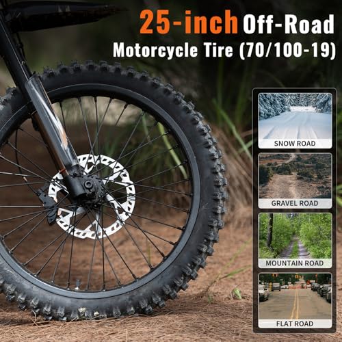 GT73 Electric Dirt Bike for Adults 2500W, 37MPH, 85 Mile Range C7558