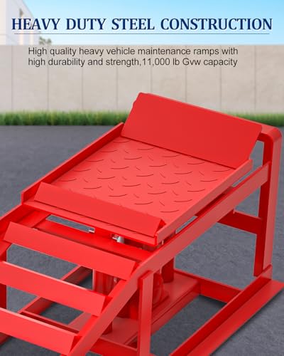 Hydraulic Car Ramps, 4-Position Adjustment, 5T Capacity, Low Profile I6327