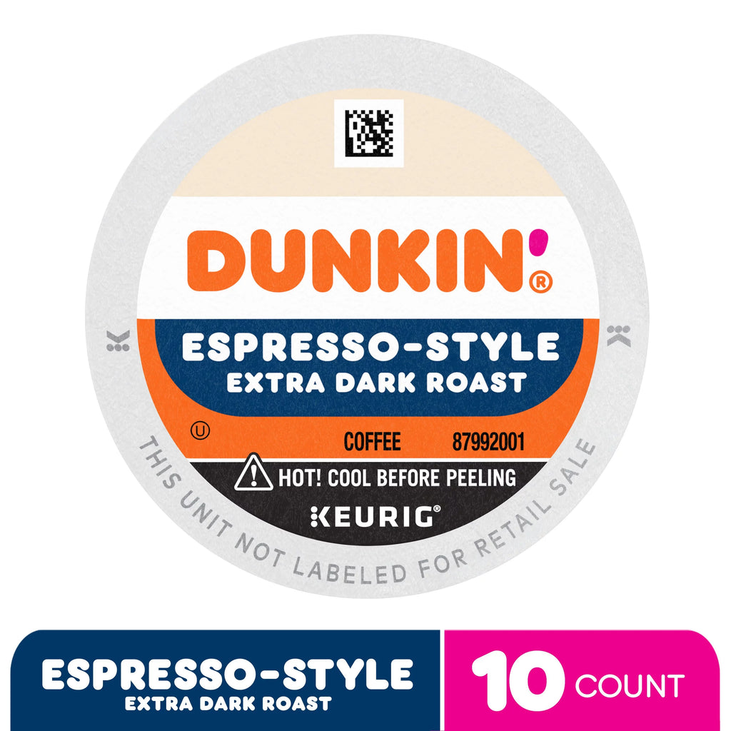 Dunkin' Espresso-Style K-Cup Coffee Pods, 60 Count T504