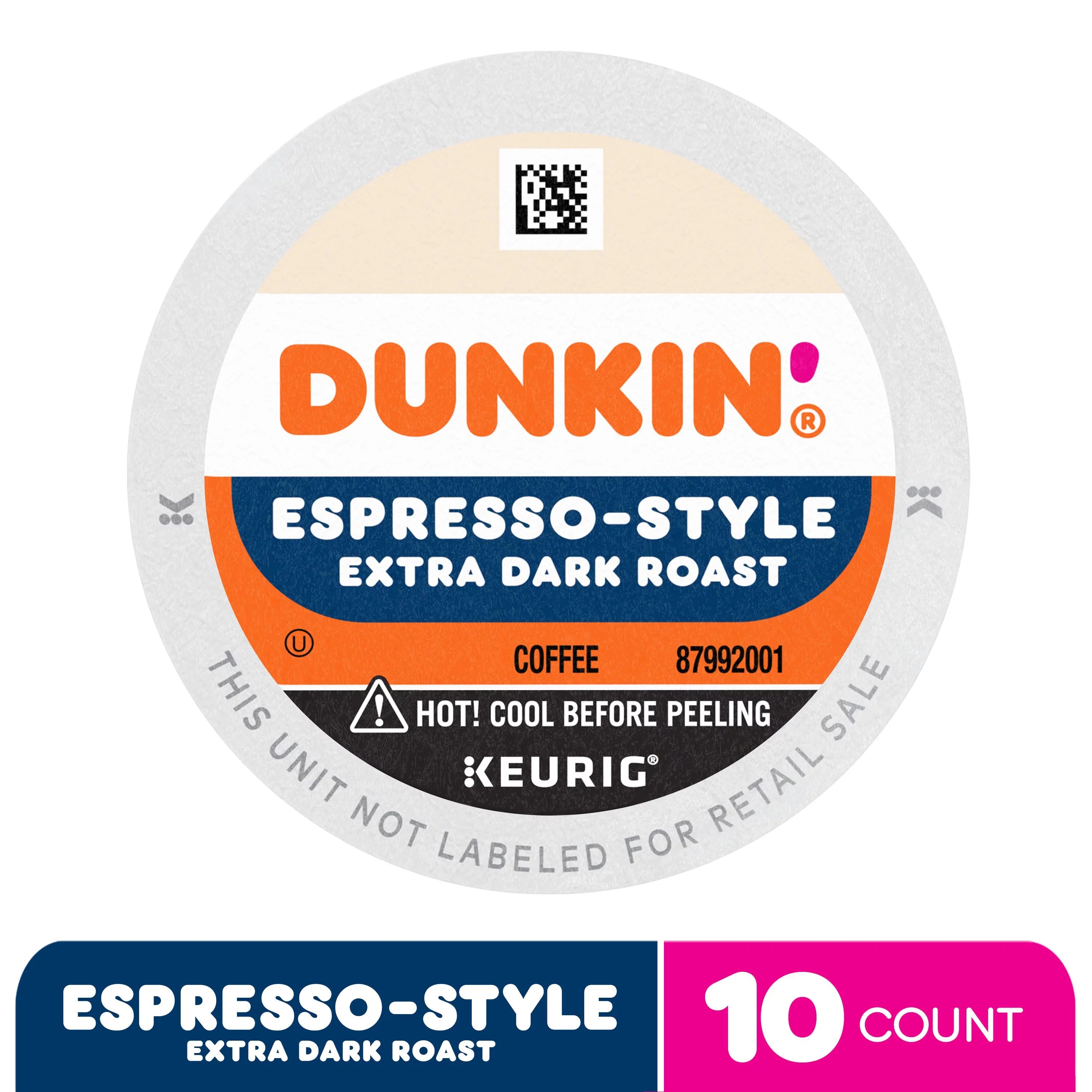 Dunkin' Espresso-Style K-Cup Coffee Pods, 60 Count T504