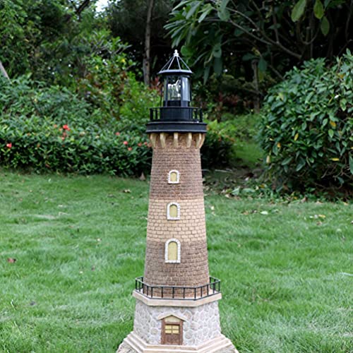 Lighthouse Decor Solar Powered Revolving LED Garden Lamp B294