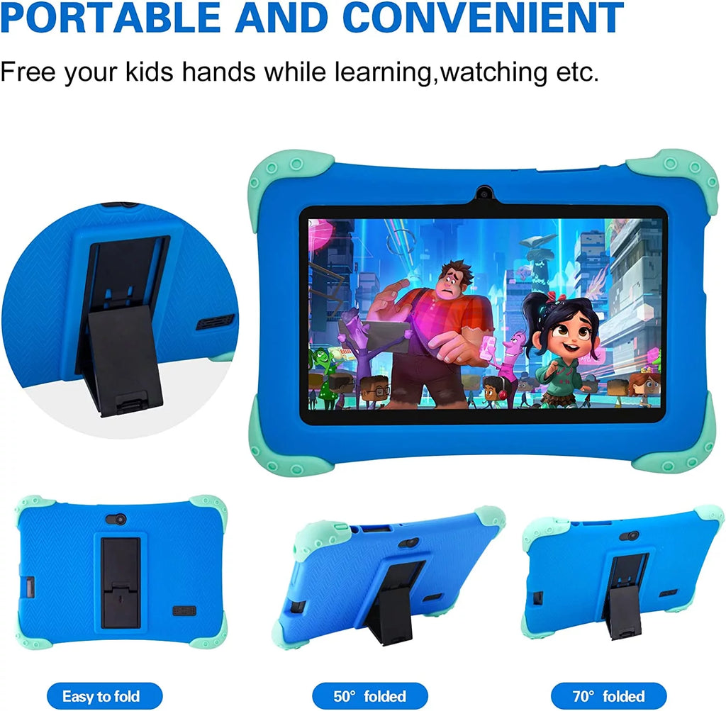 wei Kids Tablet 7 inch Android 11 Learning Tablet with Parental Control (Blue) N1773