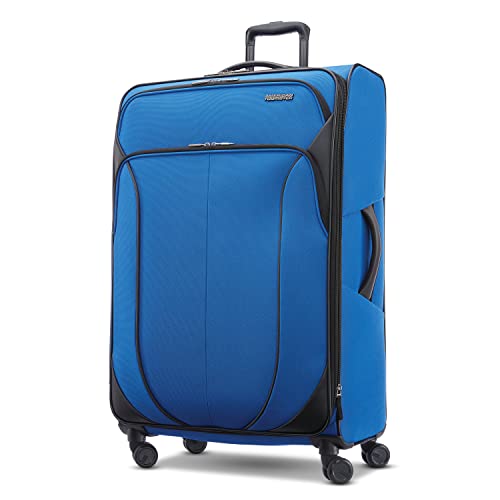 American Tourister 4 KIX 2.0 Expandable Softside Luggage with Spinner Wheels, 20, Classic Blue W994960