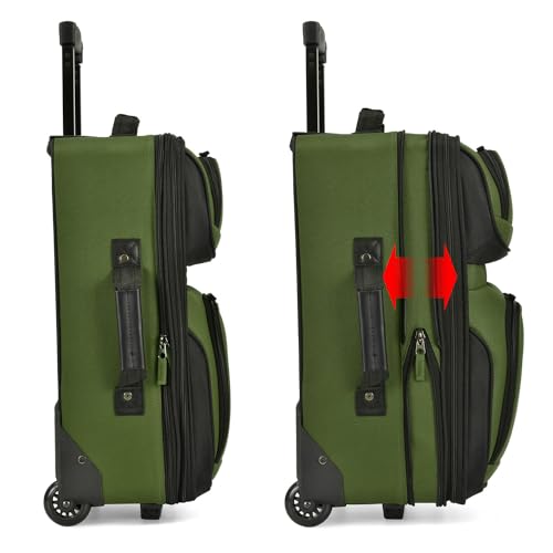 U.S. Traveler Rio Expandable Carry-on Luggage, Orange R95197