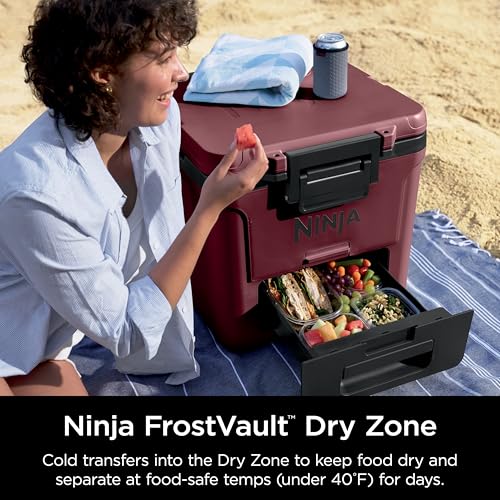 Ninja FrostVault 45QT Cooler with Wheels, Lakeshore Blue M1144