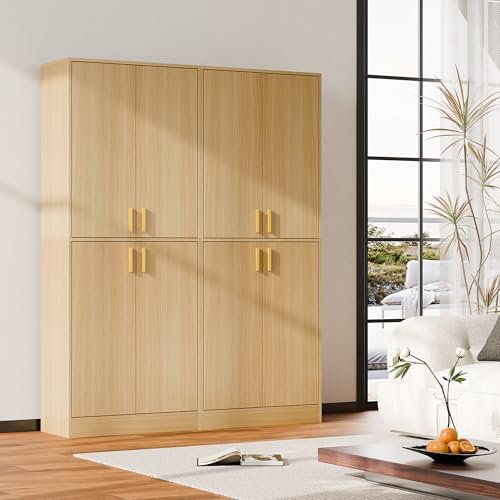 Cozy Castle 71" Tall Kitchen Pantry Cabinet with Doors and Shelves, Gray R70739