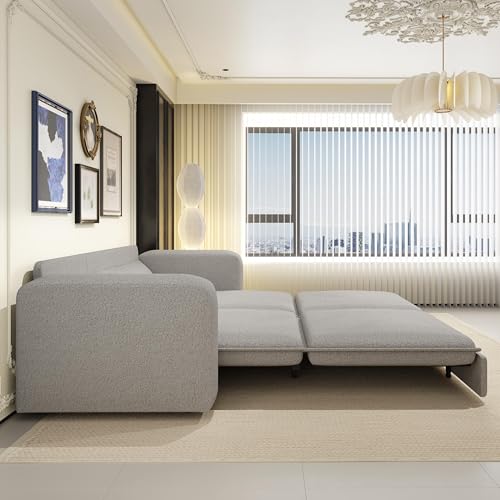 93" King Pull Out Sofa Bed with 2 Pillows, Blue Q21489