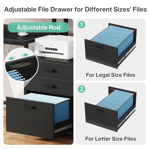Tribesigns 63 Inch Computer Desk with File Drawer Cabinet, Monitor Stand R256671
