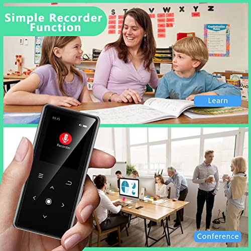 AiMoonsa 64GB Bluetooth MP3 Player with Speaker, FM Radio & Voice Recorder P7346