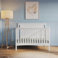 Child Craft Scout 4-in-1 Convertible Crib, Baby Crib Converts to Day Bed, Toddler Bed and Full Size Bed, 3 Adjustable Mattress Positions, Non-Toxic, Baby Safe Finish (Matte White)