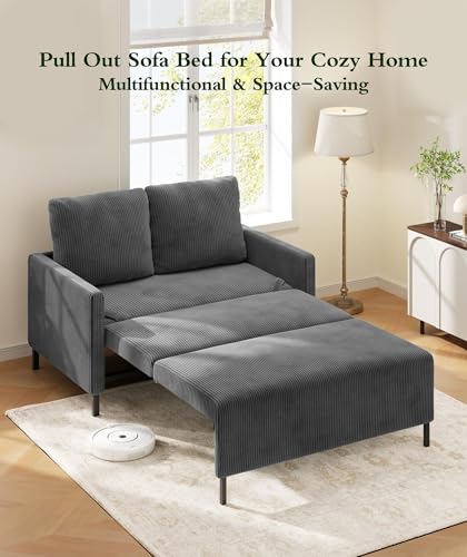 3 in 1 Convertible Sleeper Chair Sofa Bed with Adjustable Backrest, Blue M92497