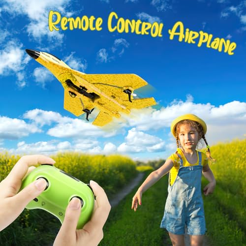 RC Plane Remote Control Airplane Toy 2.4GHz with Lights for Adults Kids I576