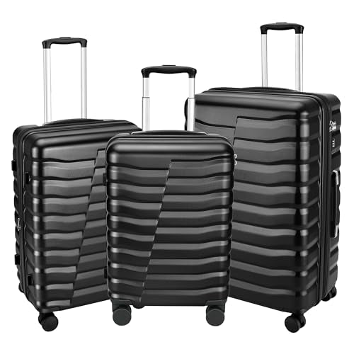 Lightweight 3-Piece Hardshell Luggage Set with Spinner Wheels & TSA Lock, Light Avocado Green B502471