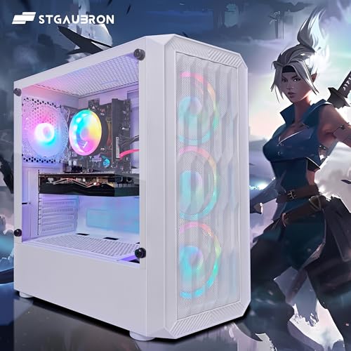 STGAubron Gaming PC Desktop, GeForce RTX 2060 Super, Intel Core i7, 16G DDR4, 1T SSD, Windows 11 Z1287